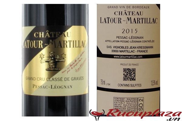 Rượu vang Pháp Chateau Latour Martilla
