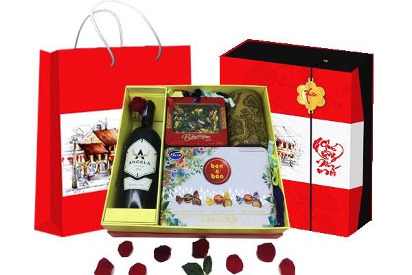 Hộp Quà tết 2019 Vang Ý Angela