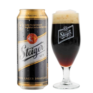 Bia Tiệp Steiger Đen 4.5% Thùng 24 lon 500ml
